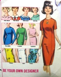 5873 65 BASIC SHEATH DRESS SLVS OR NOT,COLLARS,BELTS PATTERN 14